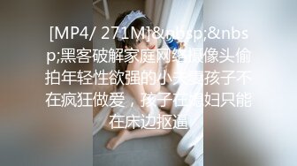 [MP4/ 271M]&nbsp;&nbsp;黑客破解家庭网络摄像头偷拍年轻性欲强的小夫妻孩子不在疯狂做爱，孩子在媳妇只能在床边抠逼