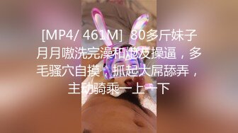 [MP4/ 461M]  80多斤妹子月月嗷洗完澡和炮友操逼，多毛骚穴自摸，抓起大屌舔弄，主动骑乘一上一下