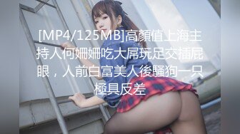 [MP4/125MB]高顏值上海主持人何姍姍吃大屌玩足交插屁眼，人前白富美人後騷狗一只極具反差