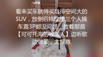 看来买车就得买后排空间大的SUV，放倒后排座椅三个人搞车震3P都没问题，放着那首【可可托海的牧羊人】边听歌边做爱，太惬意